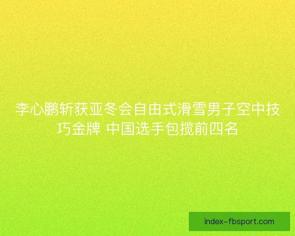 李心鹏斩获亚冬会自由式滑雪男子空中技巧金牌 中国选手包揽前四名